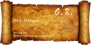 Ott Kinga névjegykártya