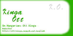 kinga ott business card